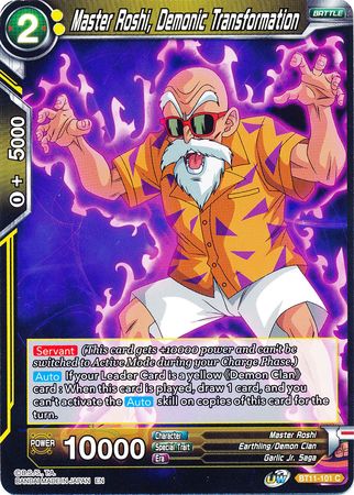 Master Roshi, Demonic Transformation (BT11-101) [Vermilion Bloodline] | Shuffle n Cut Hobbies & Games