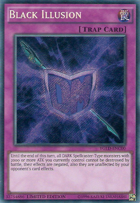 Black Illusion [YGLD-ENC00] Secret Rare | Shuffle n Cut Hobbies & Games