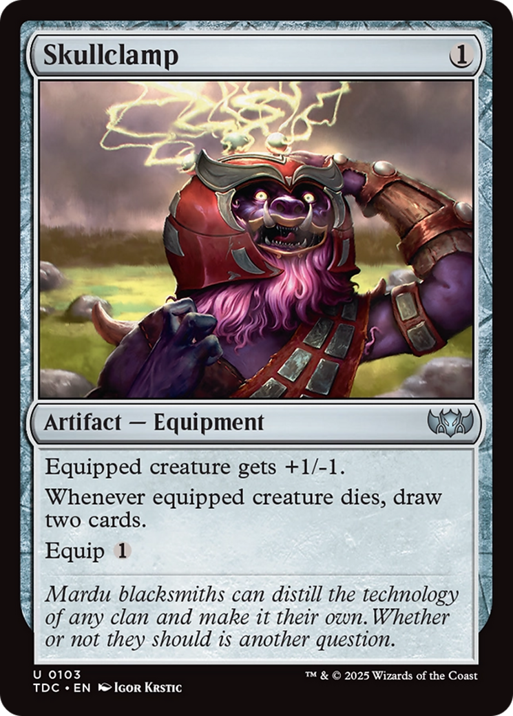 Skullclamp [Tarkir: Dragonstorm Commander] | Shuffle n Cut Hobbies & Games