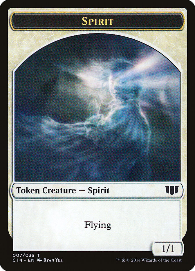 Soldier // Spirit Double-Sided Token [Commander 2014 Tokens] | Shuffle n Cut Hobbies & Games