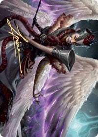 Firja, Judge of Valor Art Card (Gold-Stamped Signature) [Kaldheim Art Series] | Shuffle n Cut Hobbies & Games