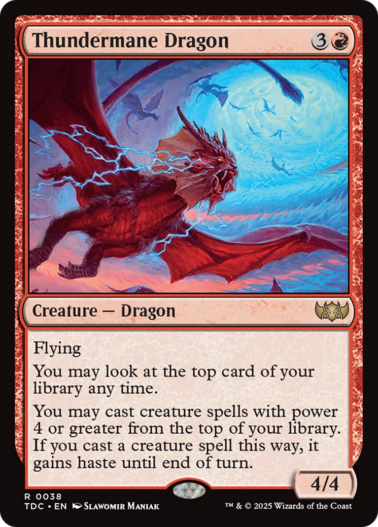 Thundermane Dragon [Tarkir: Dragonstorm Commander] | Shuffle n Cut Hobbies & Games
