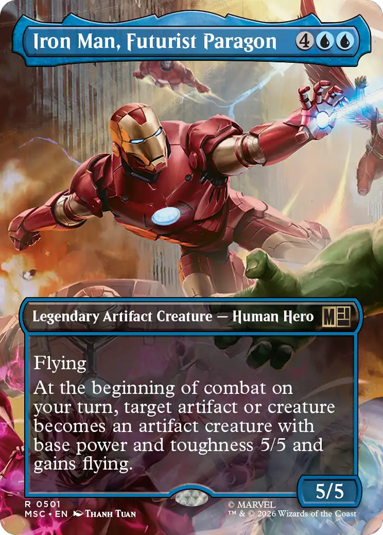 Iron Man, Futurist Paragon (Borderless) [Marvel Super Heroes Commander] | Shuffle n Cut Hobbies & Games