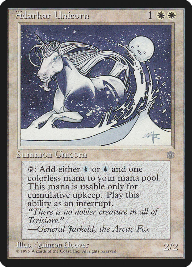 Adarkar Unicorn [Ice Age] | Shuffle n Cut Hobbies & Games