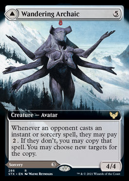 Wandering Archaic // Explore the Vastlands (Extended Art) [Strixhaven: School of Mages] | Shuffle n Cut Hobbies & Games