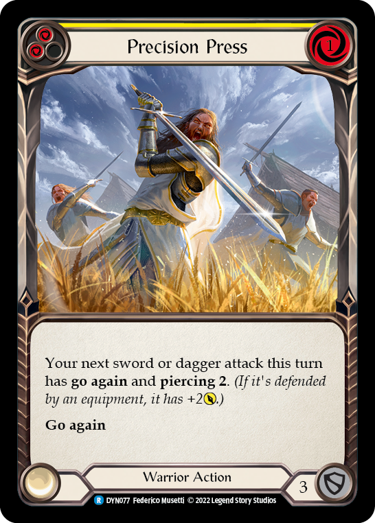 Precision Press (Yellow) [DYN077] (Dynasty) | Shuffle n Cut Hobbies & Games