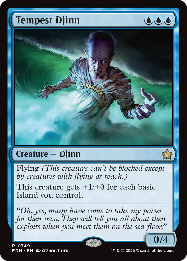 Tempest Djinn (0749) [Foundations] | Shuffle n Cut Hobbies & Games