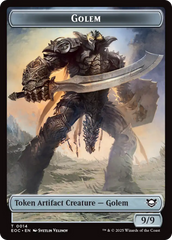 Elemental (0007) // Golem (0014) Double-Sided Token [Edge of Eternities Commander Tokens] | Shuffle n Cut Hobbies & Games
