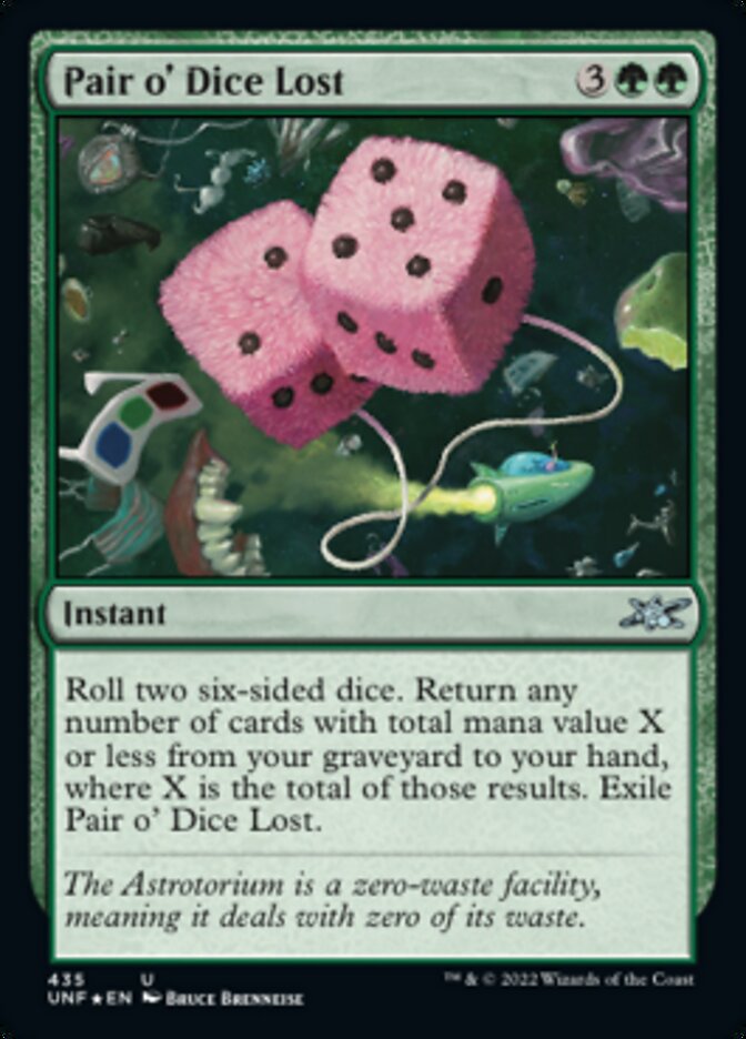 Pair o' Dice Lost (Galaxy Foil) [Unfinity] | Shuffle n Cut Hobbies & Games