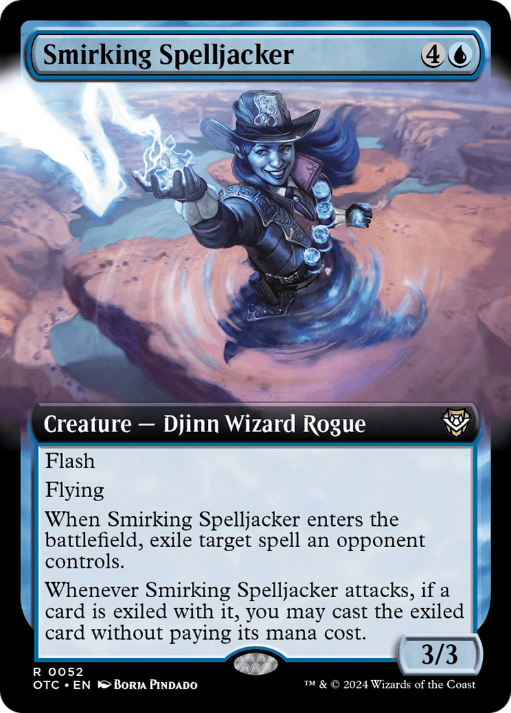Smirking Spelljacker (Extended Art) [Outlaws of Thunder Junction Commander] | Shuffle n Cut Hobbies & Games
