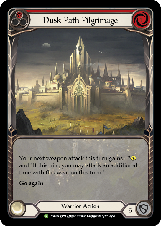 Dusk Path Pilgrimage (Red) [LGS060] (Promo)  Rainbow Foil | Shuffle n Cut Hobbies & Games