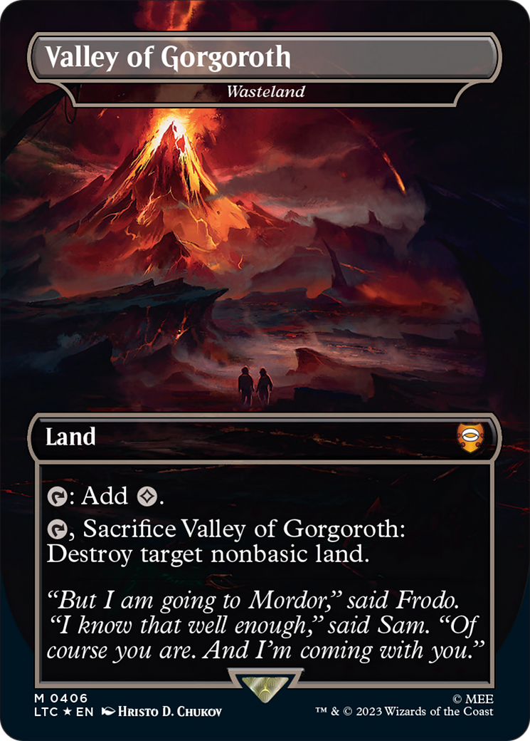 Valley of Gorgoroth - Wasteland (Surge Foil Realms and Relics) [The Lord of the Rings: Tales of Middle-Earth Commander] | Shuffle n Cut Hobbies & Games