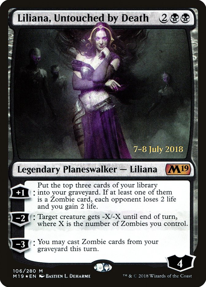 Liliana, Untouched by Death [Core Set 2019 Prerelease Promos] | Shuffle n Cut Hobbies & Games