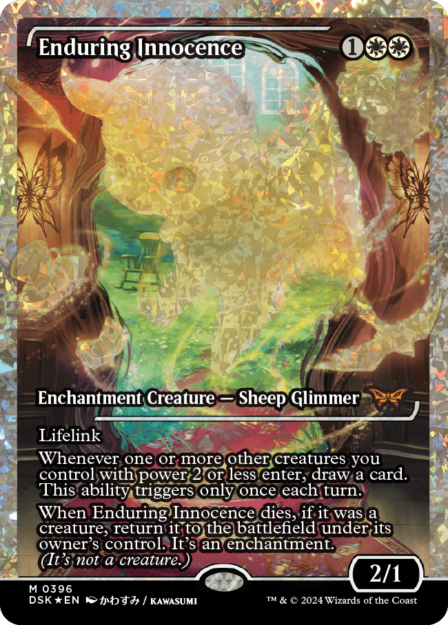Enduring Innocence (Japan Showcase Fracture Foil) [Duskmourn: House of Horror] | Shuffle n Cut Hobbies & Games