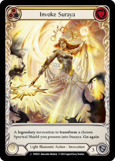 Invoke Suraya // Suraya, Archangel of Knowledge (Marvel) [DYN212] (Dynasty)  Cold Foil | Shuffle n Cut Hobbies & Games