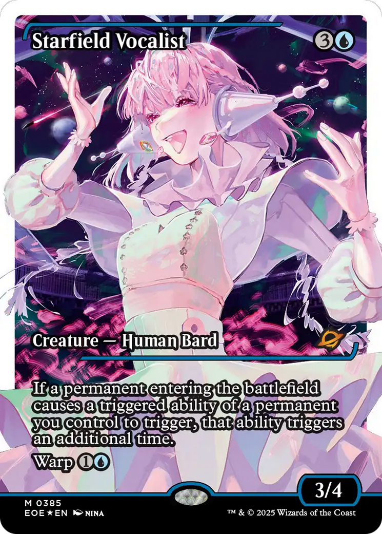 Starfield Vocalist (Showcase) (Fracture Foil) [Edge of Eternities] | Shuffle n Cut Hobbies & Games