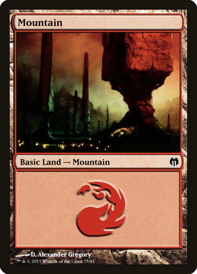 Mountain (75) [Duel Decks: Heroes vs. Monsters] | Shuffle n Cut Hobbies & Games