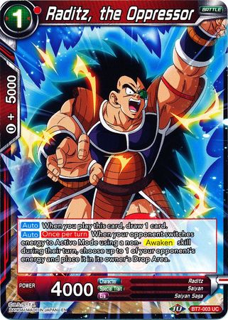 Raditz, the Oppressor (BT7-003) [Assault of the Saiyans] | Shuffle n Cut Hobbies & Games