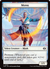 Bird // Monk Double-Sided Token [Tarkir: Dragonstorm Tokens] | Shuffle n Cut Hobbies & Games