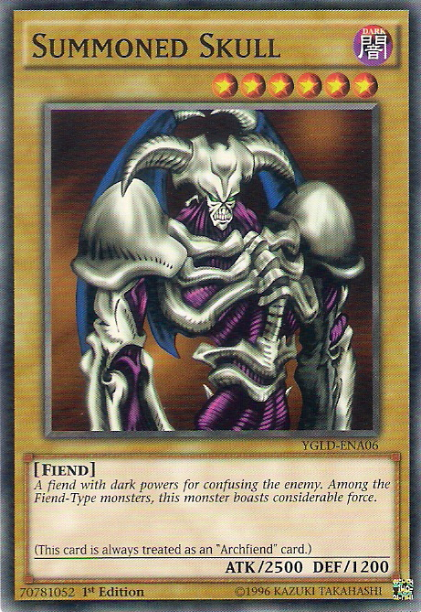 Summoned Skull [YGLD-ENA06] Common | Shuffle n Cut Hobbies & Games