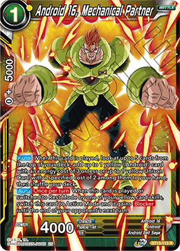 Android 16, Mechanical Partner (Rare) (BT13-113) [Supreme Rivalry] | Shuffle n Cut Hobbies & Games