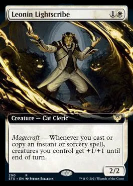 Leonin Lightscribe (Extended Art) [Strixhaven: School of Mages] | Shuffle n Cut Hobbies & Games