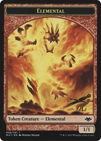 Elemental (008) // Wrenn and Six Emblem (021) Double-Sided Token [Modern Horizons Tokens] | Shuffle n Cut Hobbies & Games