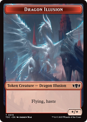 Dragon Illusion // Monk Double-Sided Token [Tarkir: Dragonstorm Commander Tokens] | Shuffle n Cut Hobbies & Games