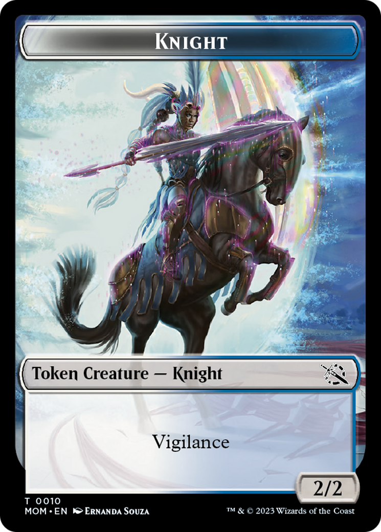 Assassin // Knight (10) Double-Sided Token [March of the Machine Commander Tokens] | Shuffle n Cut Hobbies & Games
