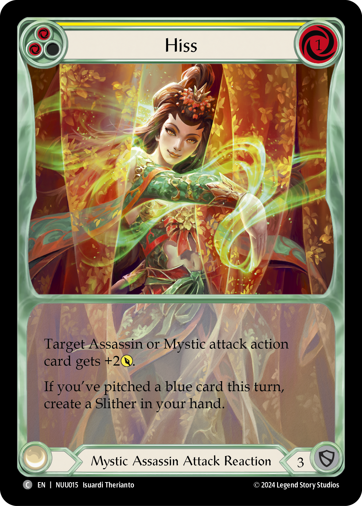 Hiss (Yellow) [NUU015] (Part the Mistveil Nuu Blitz Deck) | Shuffle n Cut Hobbies & Games