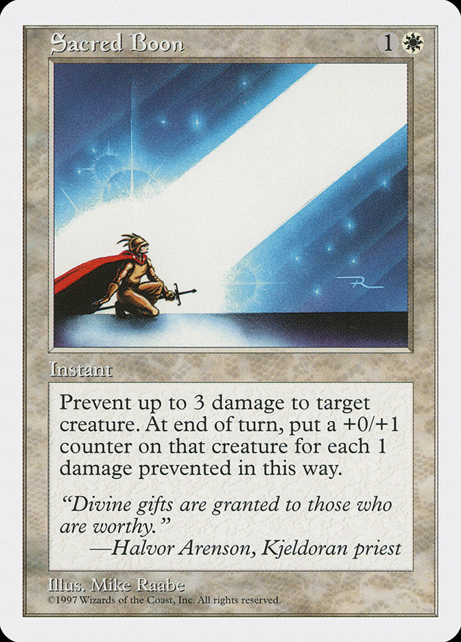 Sacred Boon [Fifth Edition] | Shuffle n Cut Hobbies & Games
