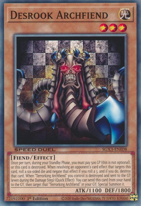 Desrook Archfiend [SGX3-ENE08] Common | Shuffle n Cut Hobbies & Games