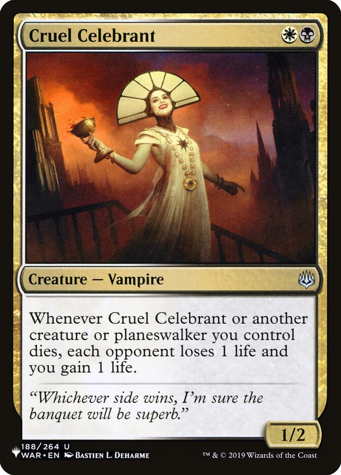 Cruel Celebrant [The List] | Shuffle n Cut Hobbies & Games