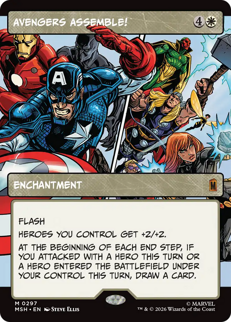 Avengers Assemble! (Borderless) (0297) [Marvel Super Heroes] | Shuffle n Cut Hobbies & Games