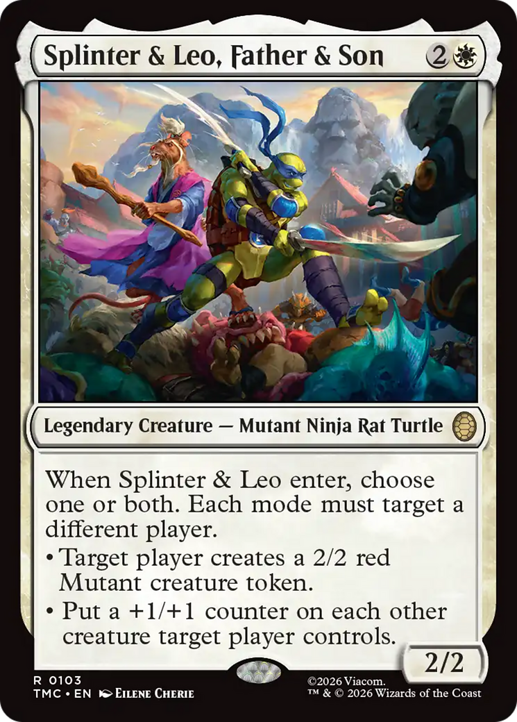 Splinter & Leo, Father & Son [Teenage Mutant Ninja Turtles Commander] | Shuffle n Cut Hobbies & Games