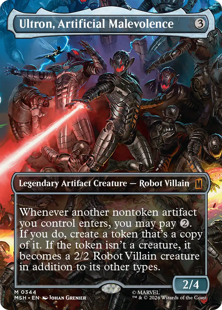 Ultron, Artificial Malevolence (Borderless) (0344) [Marvel Super Heroes] | Shuffle n Cut Hobbies & Games