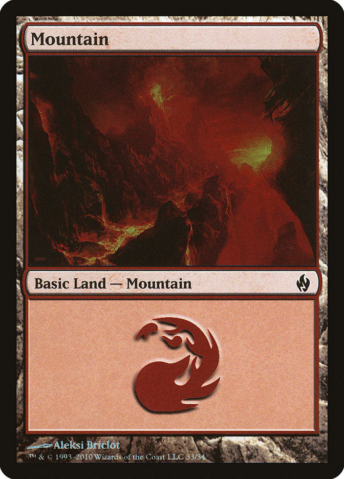 Mountain (33) [Premium Deck Series: Fire and Lightning] | Shuffle n Cut Hobbies & Games