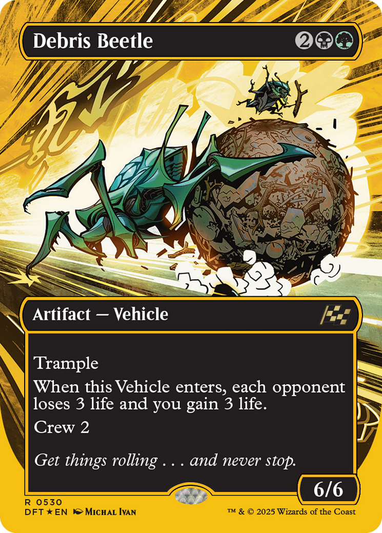 Debris Beetle (Borderless) (First-Place Foil) [Aetherdrift] | Shuffle n Cut Hobbies & Games