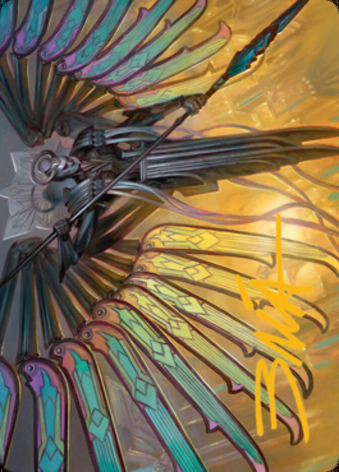 Paragon of Modernity Art Card (Gold-Stamped Signature) [Streets of New Capenna Art Series] | Shuffle n Cut Hobbies & Games