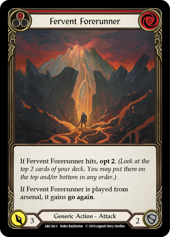 Fervent Forerunner (Red) [ARC182-C] (Arcane Rising)  1st Edition Normal | Shuffle n Cut Hobbies & Games