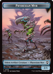 Elemental (0021) // Phyrexian Myr Double-Sided Token [Secrets of Strixhaven Commander Tokens] | Shuffle n Cut Hobbies & Games