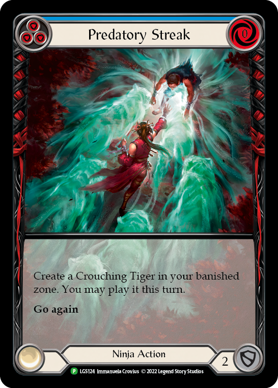 Predatory Streak (Blue) [LGS124] (Promo)  Rainbow Foil | Shuffle n Cut Hobbies & Games