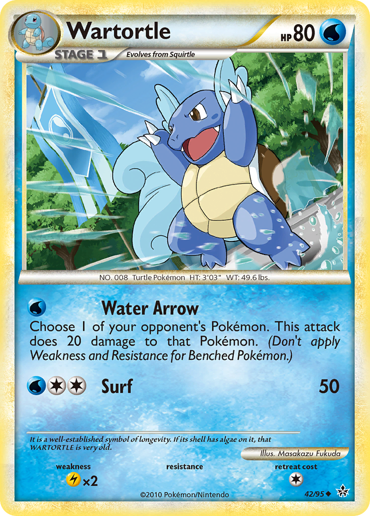 Wartortle (42/95) [HeartGold & SoulSilver: Unleashed] | Shuffle n Cut Hobbies & Games