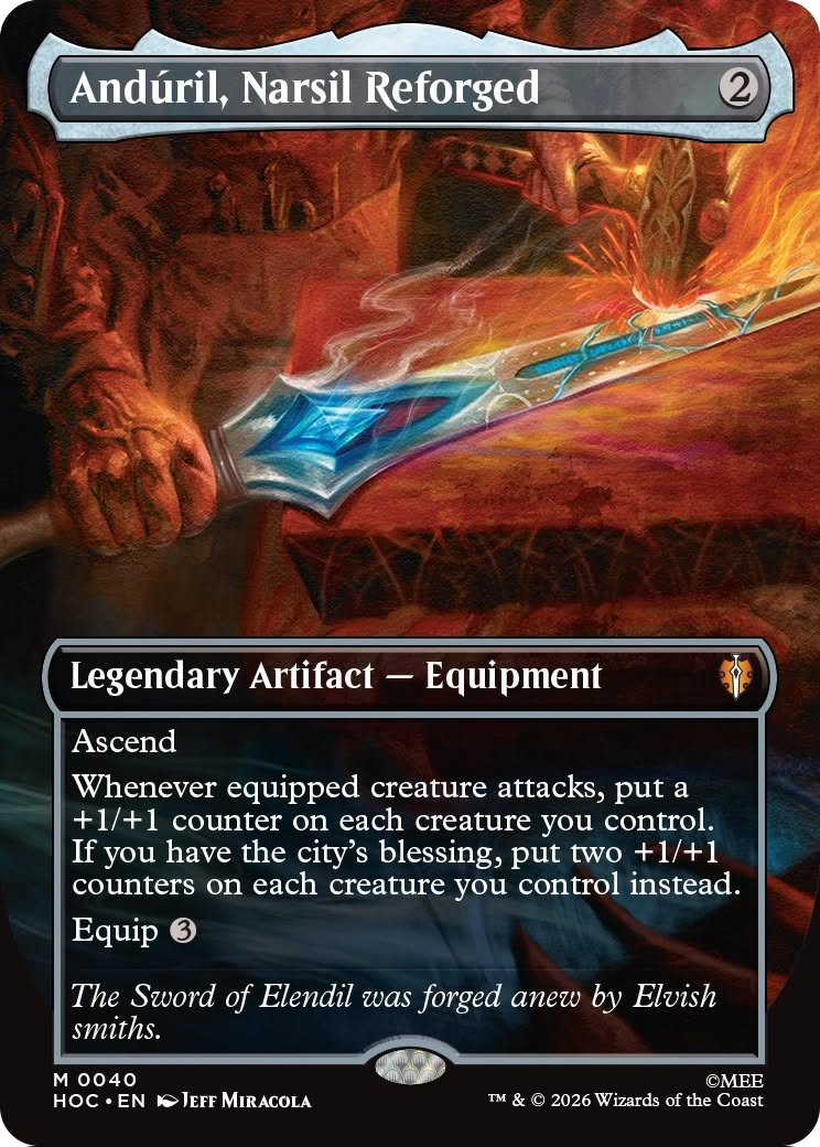 Anduril, Narsil Reforged (Borderless) [The Hobbit: Eternal-Legal] | Shuffle n Cut Hobbies & Games