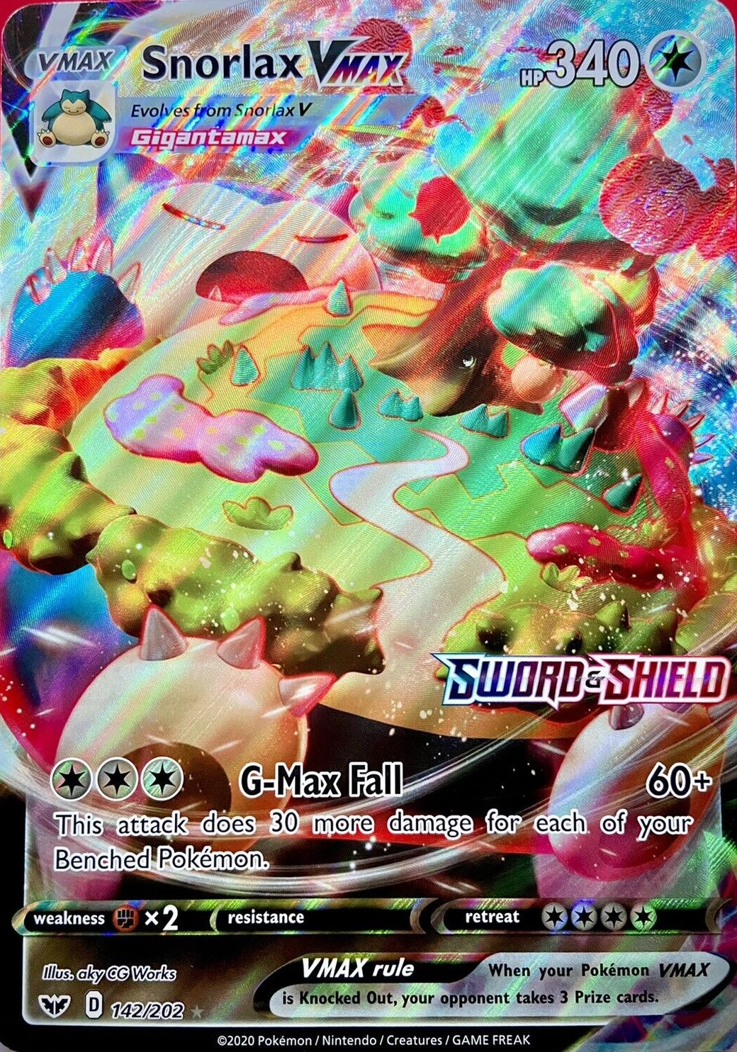 Snorlax VMAX (142/202) (Jumbo Card) [Sword & Shield: Base Set] | Shuffle n Cut Hobbies & Games