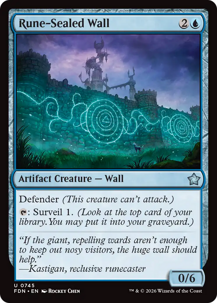 Rune-Sealed Wall (0745) [Foundations] | Shuffle n Cut Hobbies & Games