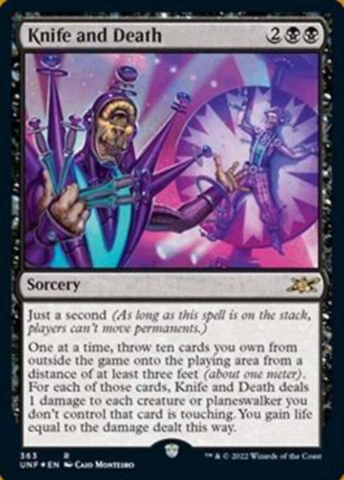Knife and Death (Galaxy Foil) [Unfinity] | Shuffle n Cut Hobbies & Games
