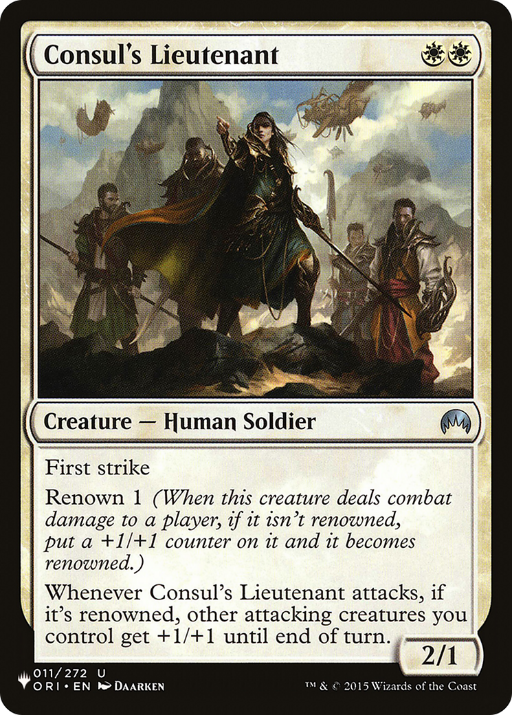 Consul's Lieutenant [The List] | Shuffle n Cut Hobbies & Games