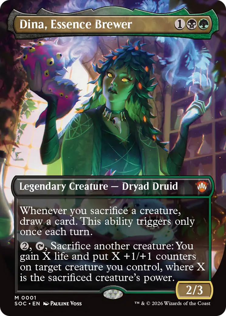 Dina, Essence Brewer (Borderless) [Secrets of Strixhaven Commander] | Shuffle n Cut Hobbies & Games