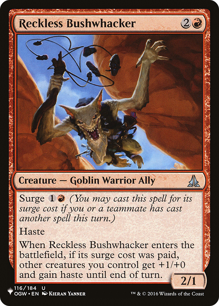 Reckless Bushwhacker [The List] | Shuffle n Cut Hobbies & Games